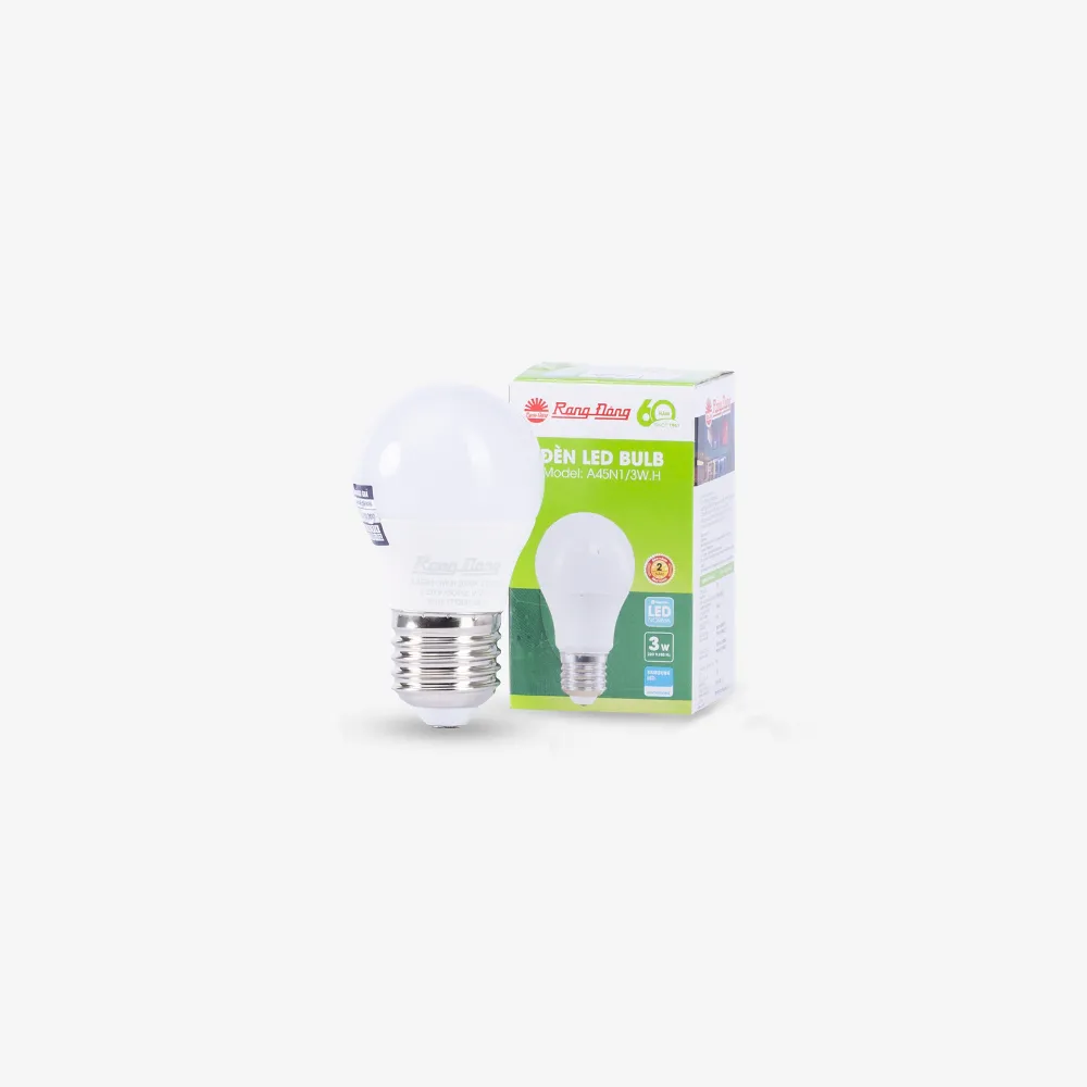Bóng đèn LED bulb tròn A45N1 3W thumb 1