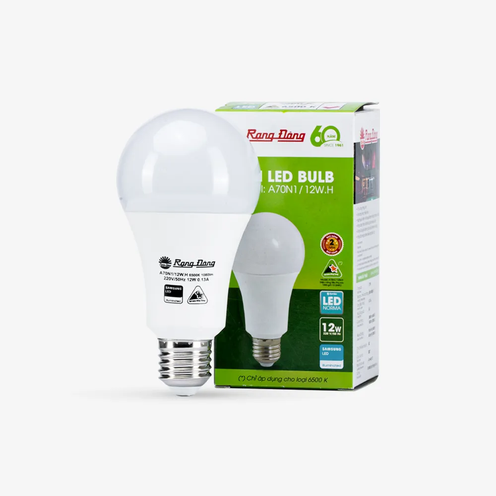 Bóng đèn LED bulb tròn A70N1 12W thumb 1