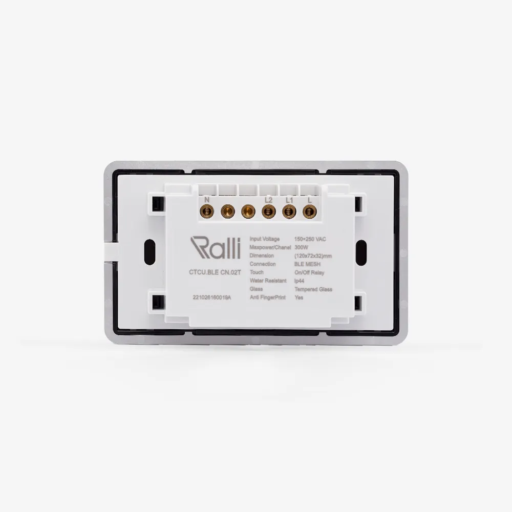 Công tắc cảm ứng thông minh bluetooth chữ nhật 2 nút bấm thumb 3