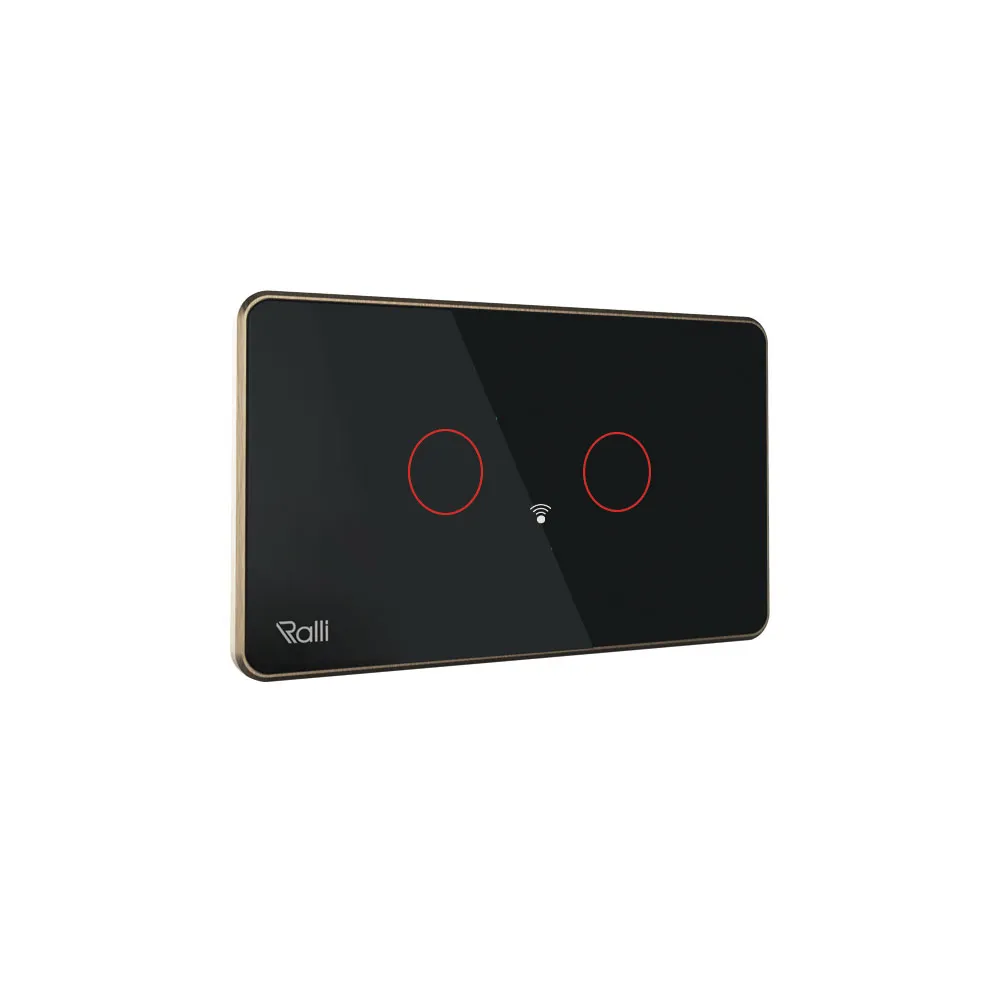 Công tắc cảm ứng thông minh wifi chữ nhật 2 nút bấm