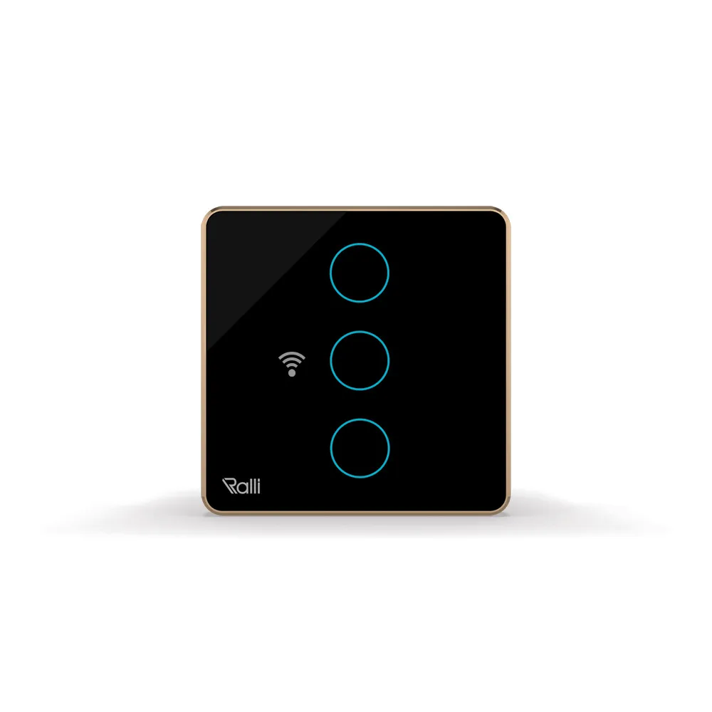 Công tắc cảm ứng thông minh wifi vuông 3 nút bấm