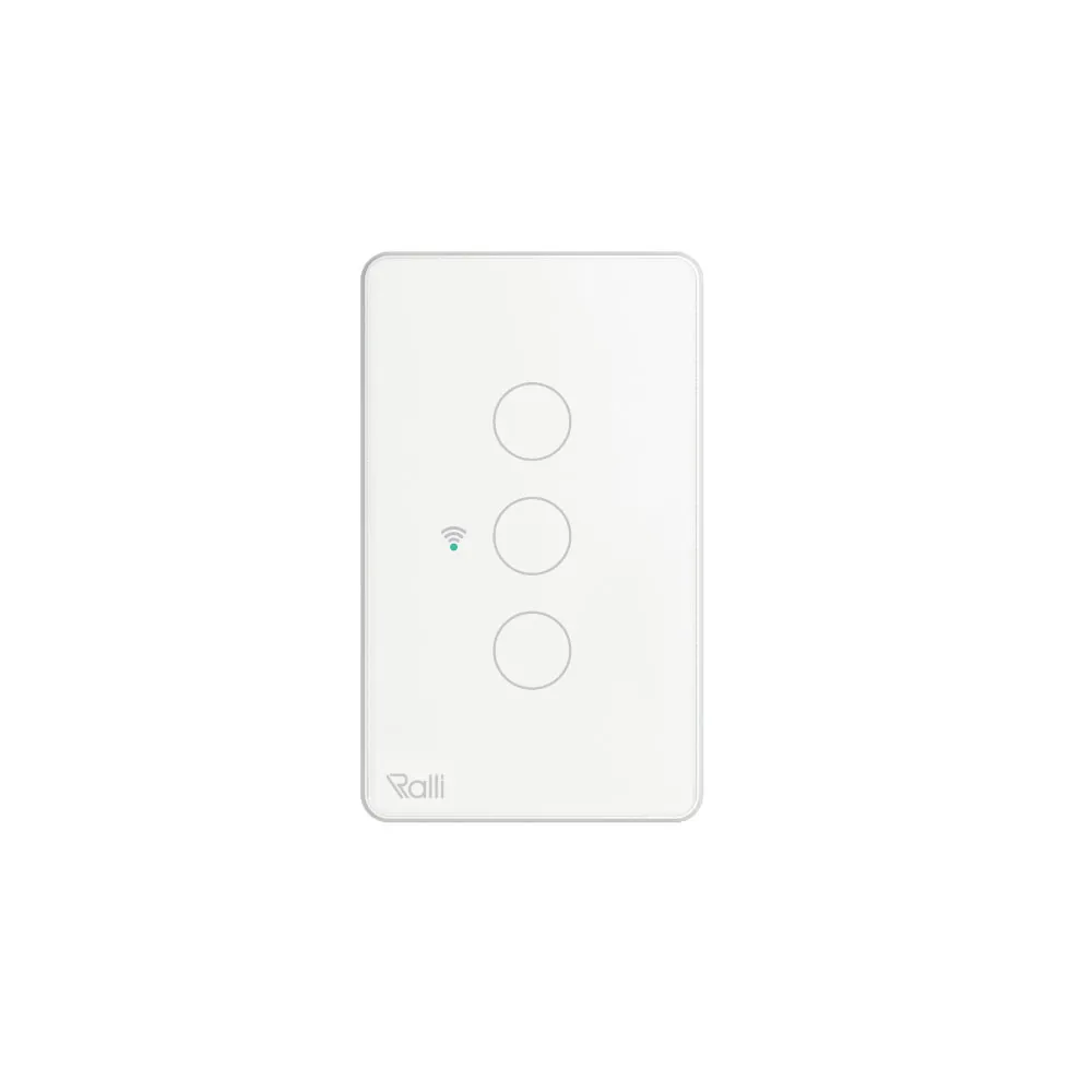 Công tắc cảm ứng thông minh wifi chữ nhật 2 chiều 3 nút bấm