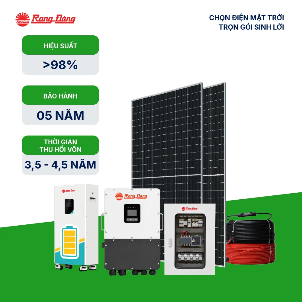 Hệ thống Hybrid 3 pha 11.2kWp (Pin điện áp thấp)