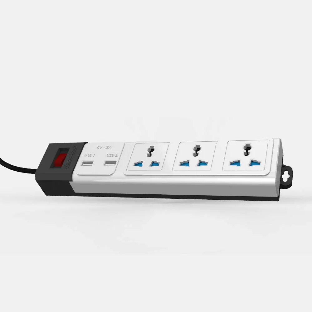 Ổ cắm điện kéo dài đa năng OC02 3m 3 ổ cắm tích hợp ổ USB