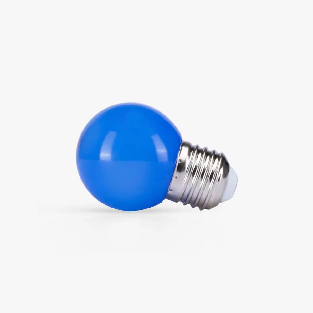 Bóng đèn LED bulb trang trí tròn A45 xanh lam 1W thumb 1