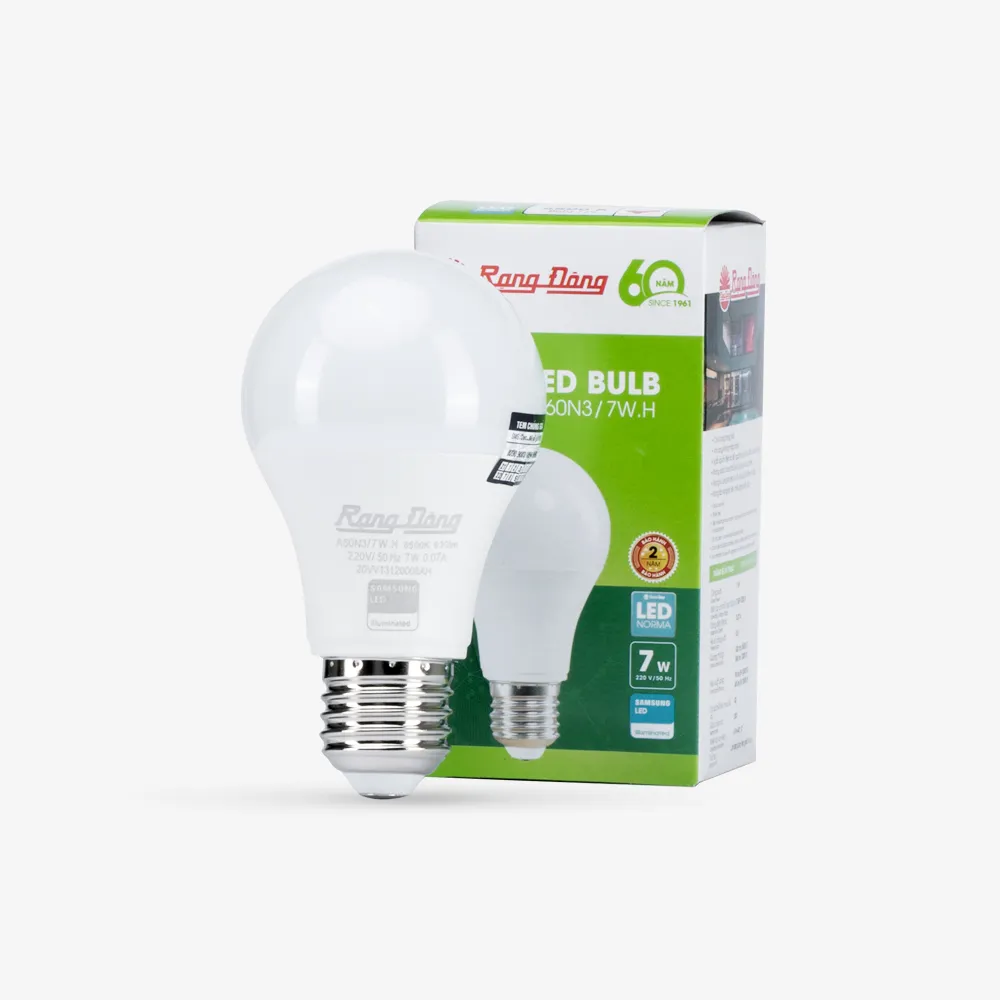 Bóng đèn LED bulb tròn A60N3 7W thumb 1