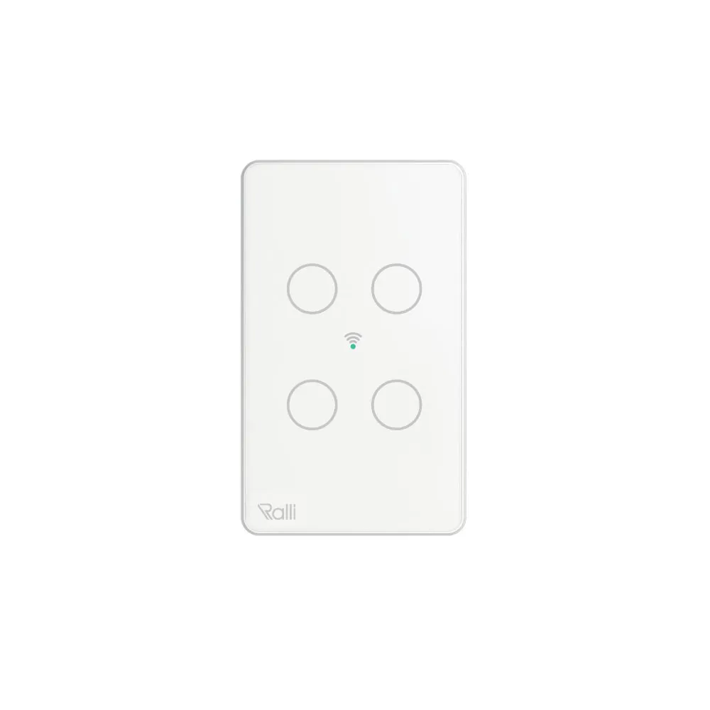 Công tắc cảm ứng thông minh wifi chữ nhật 2 chiều 4 nút bấm