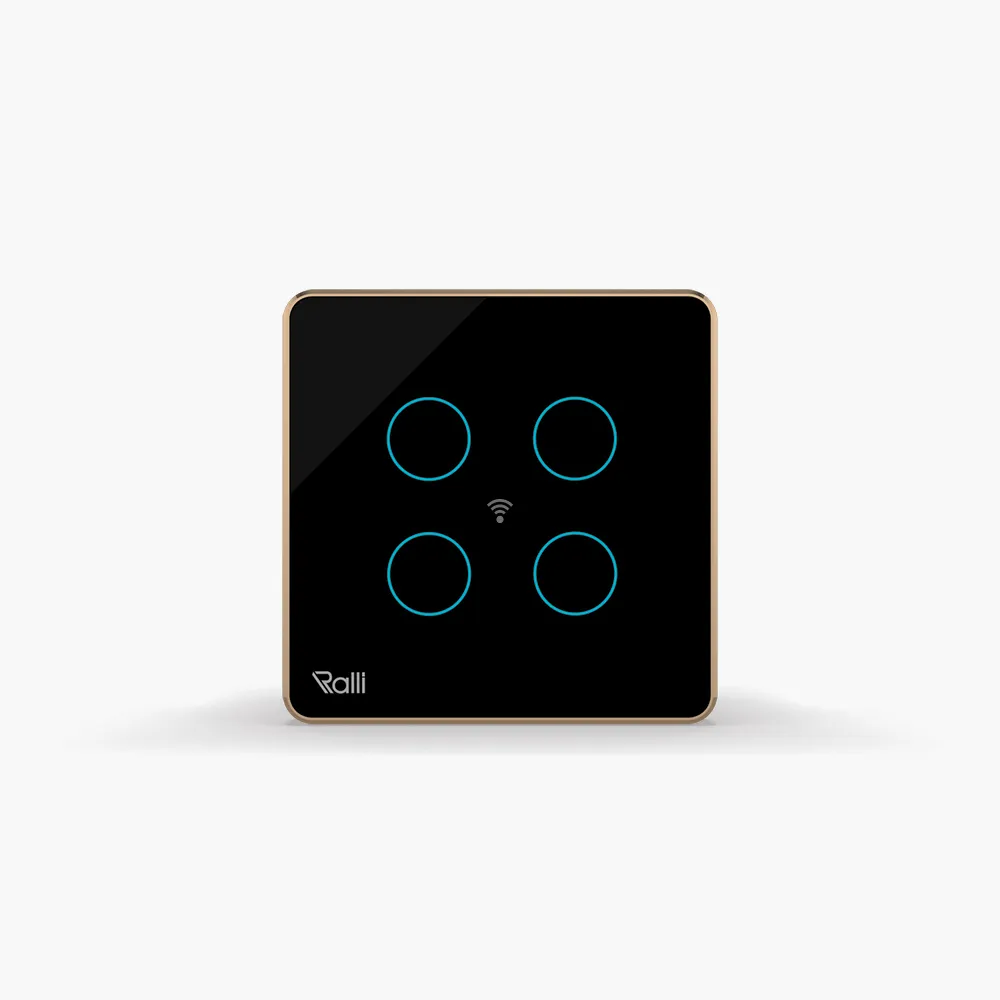 Công tắc cảm ứng thông minh wifi vuông 4 nút bấm