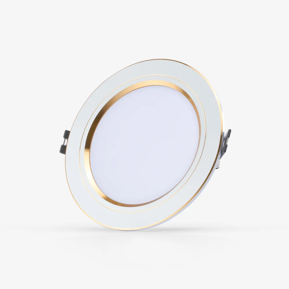 Đèn LED âm trần Downlight đổi màu AT10 viền vàng 110/10W thumb 2