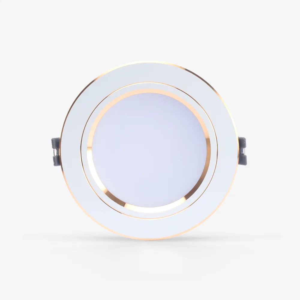 Đèn LED âm trần Downlight AT10 90/10W 3000K viền vàng