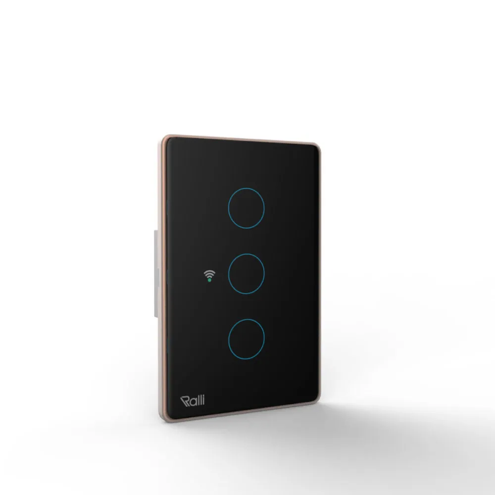 Công tắc cảm ứng thông minh wifi chữ nhật 3 nút bấm thumb 1