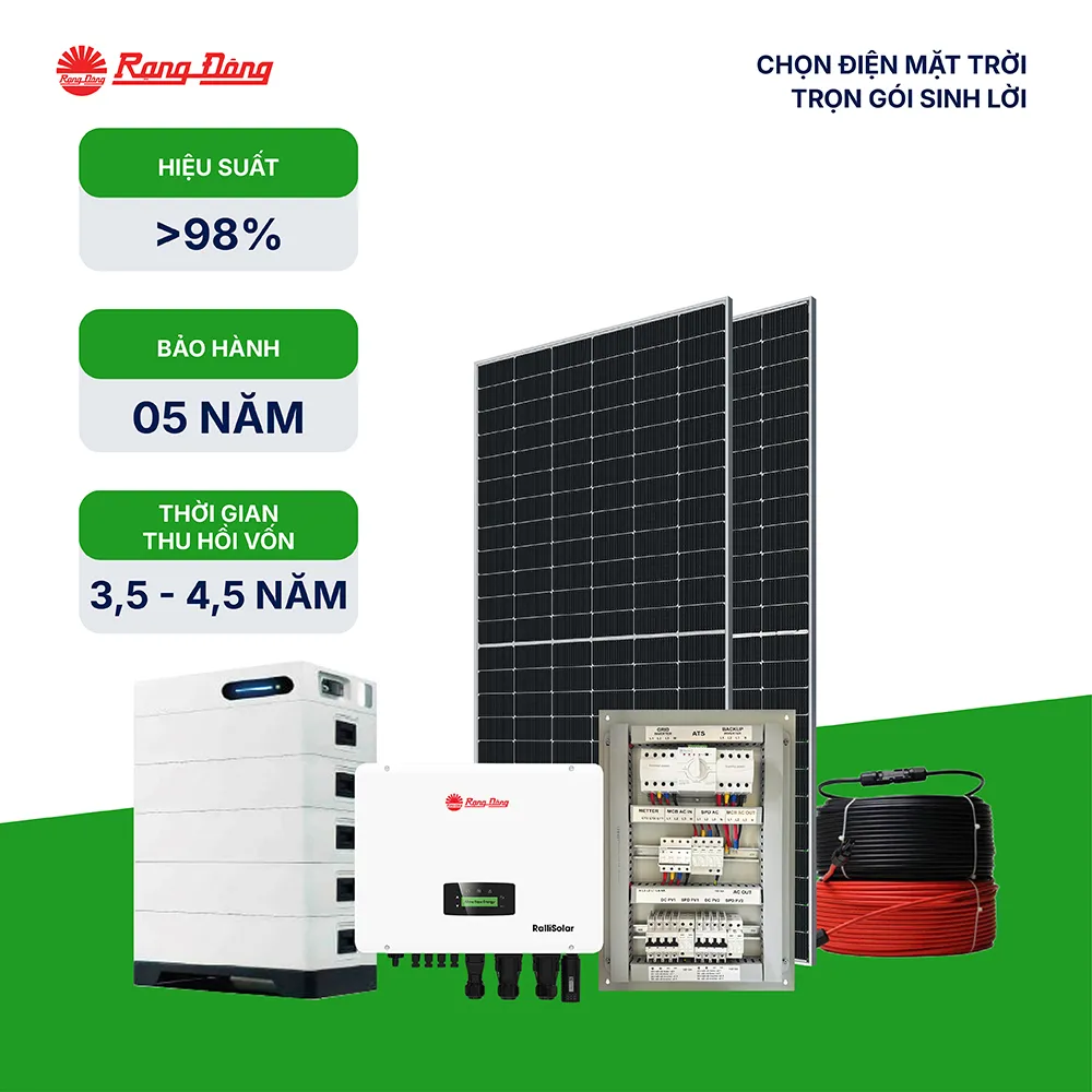 Hệ thống Hybrid 3 pha 15.5 kWp-H