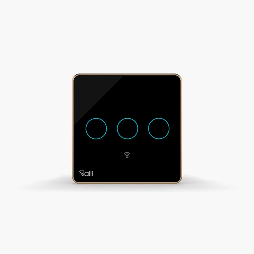 Công tắc cảm ứng thông minh wifi vuông 3 nút bấm