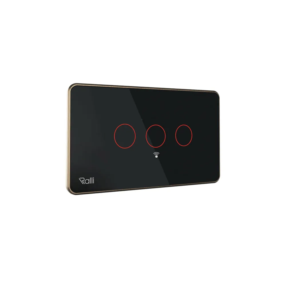 Công tắc cảm ứng thông minh wifi chữ nhật 3 nút bấm