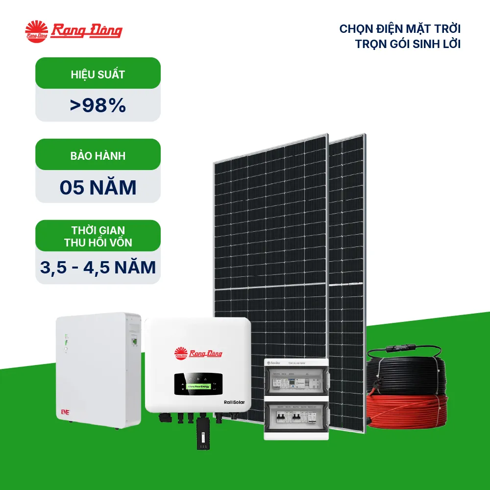 Hệ thống Hybrid 1 pha 3.8 kWp