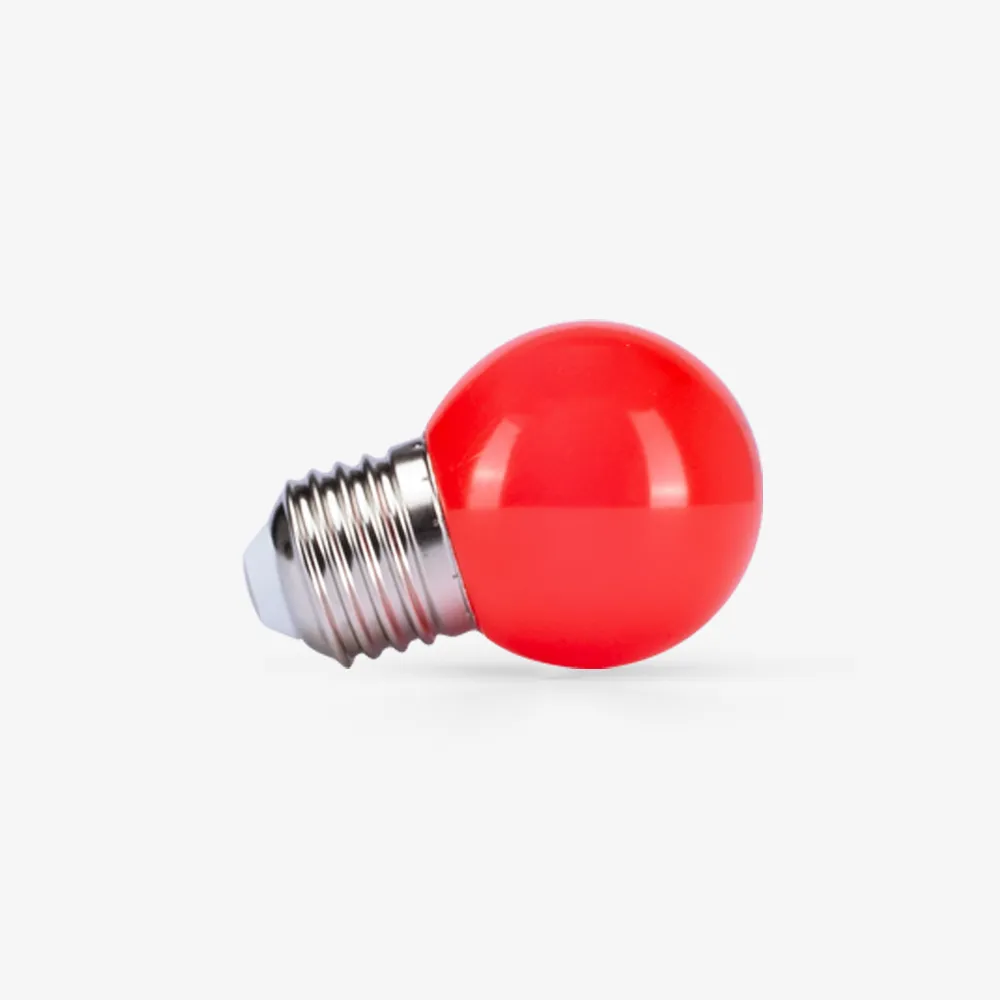 Bóng đèn LED bulb trang trí tròn A45 đỏ 1W thumb 2