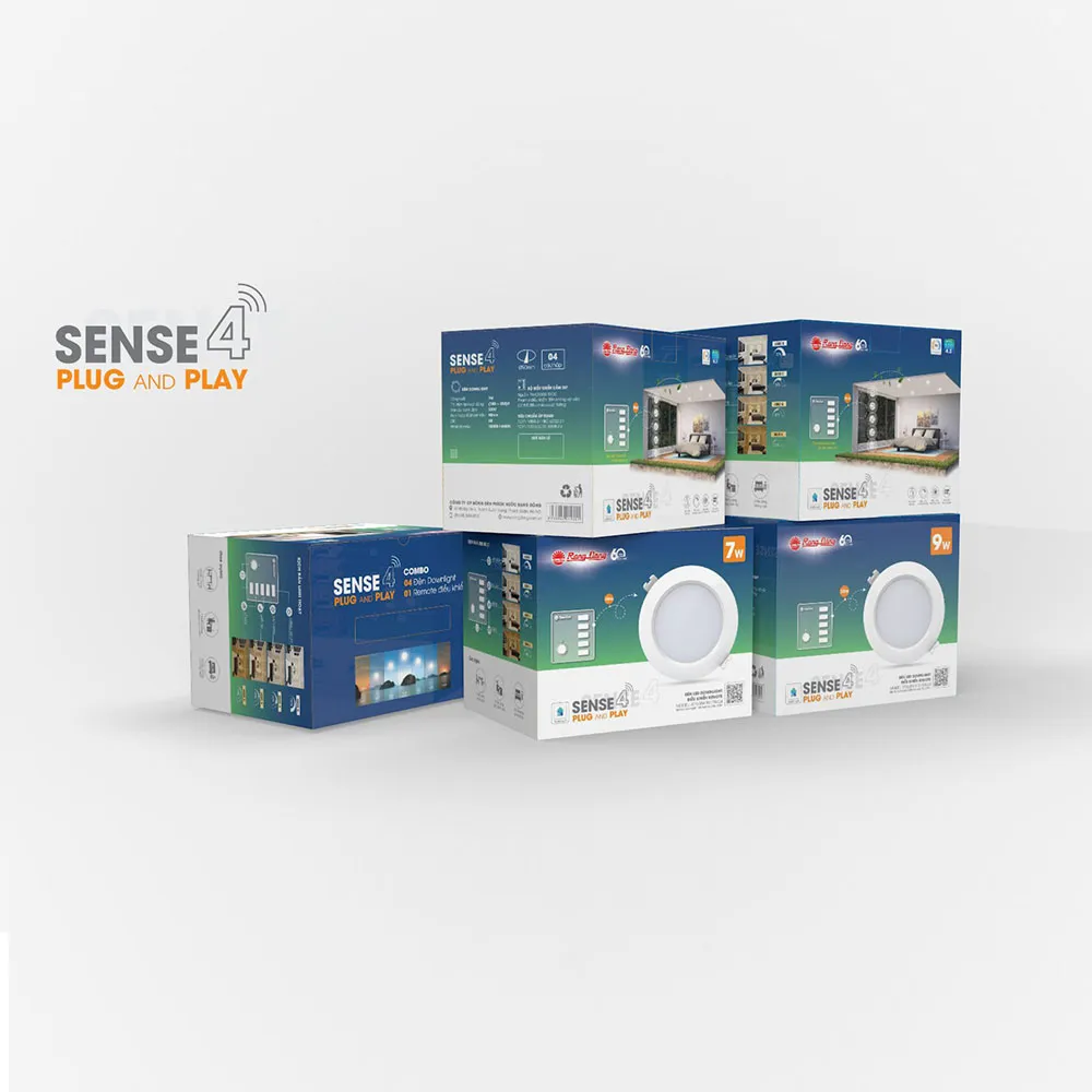 Bộ combo Downligth thông minh sense6 AT16.RM 110/9W