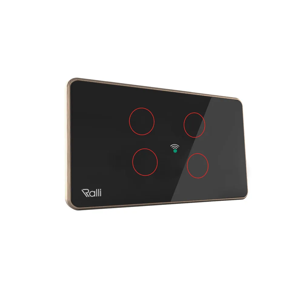 Công tắc cảm ứng thông minh wifi chữ nhật 4 nút bấm