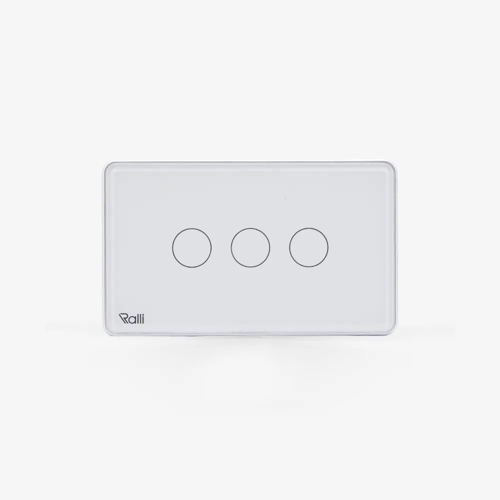 Công tắc cảm ứng thông minh bluetooth chữ nhật 3 nút bấm