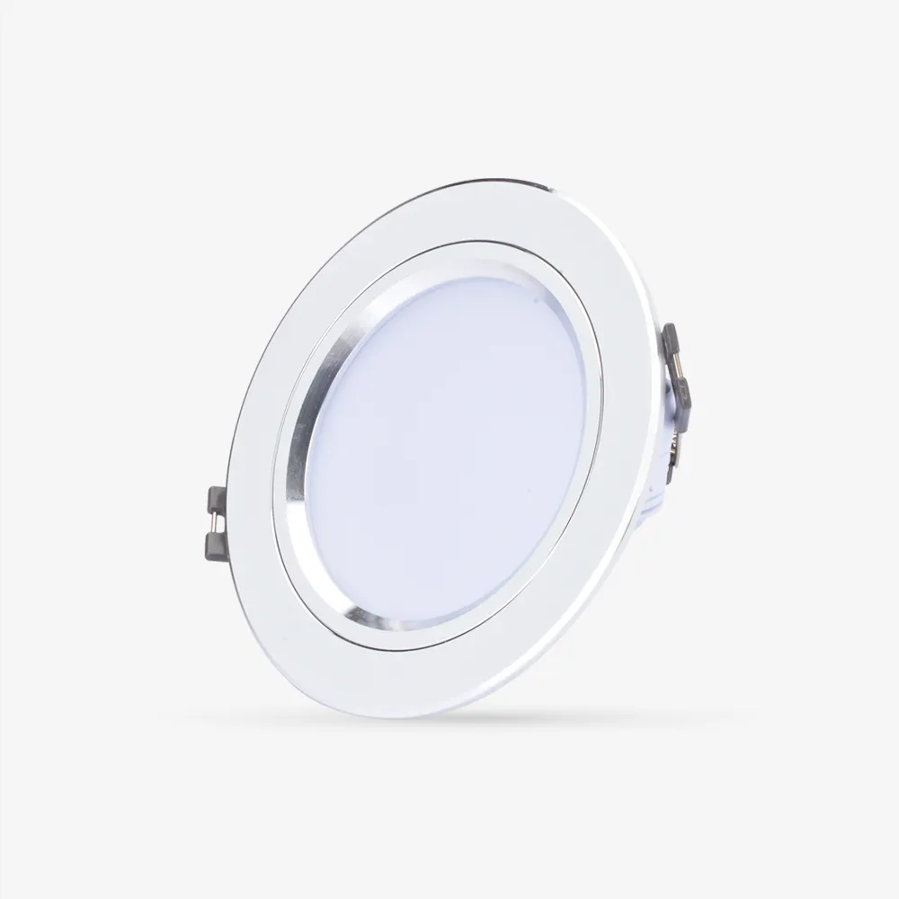 Đèn LED âm trần Downlight AT10 90/8W 6500K viền bạc thumb 2